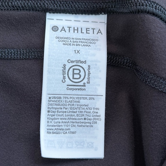 NWOT  Athleta Rainier Orion Black Reflective Tight Size 1X - Picture 10 of 11